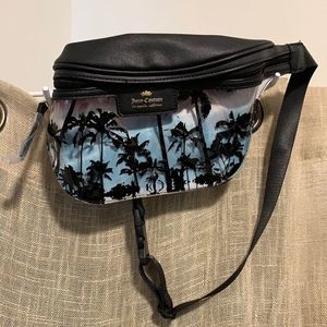 New Juicy Couture clear palm trees hip zipper  adjustable Fanny pack